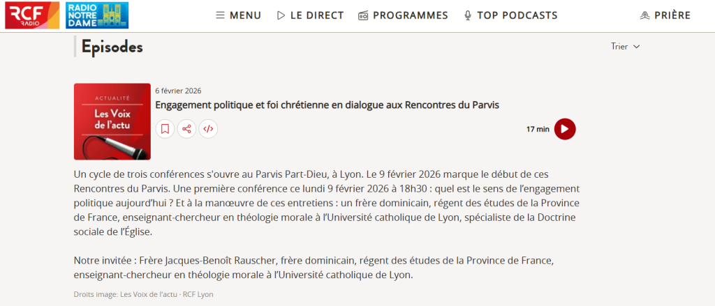 🎙️ Les Rencontres du Parvis Part-Dieu à l’honneur sur RCF RADIO Lyon !